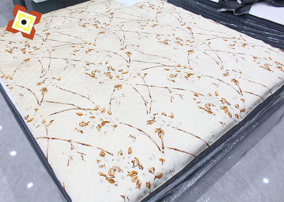 230 cm Lebar Bantal Kasur Quilting Fabric Dekorasi Beige Tahan Air Mata