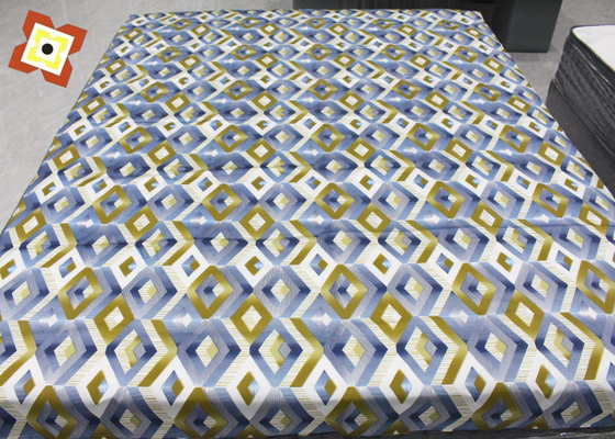 Bubuk Emas Dispersed Warp Knitted Printed Fabric 100% Polyester