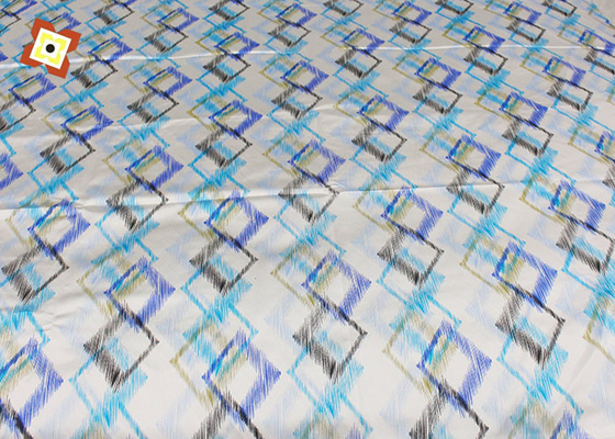 Polyester Geometric Printing Mattress Quilting Fabric 55gsm