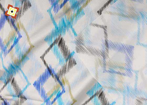 Polyester Geometric Printing Mattress Quilting Fabric 55gsm