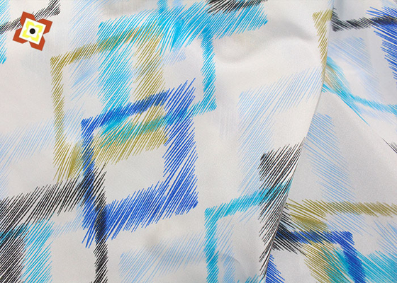 Polyester Geometric Printing Mattress Quilting Fabric 55gsm