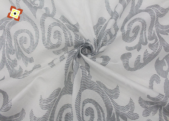 100% Polyester 100gsm Kasur Kain Rajutan Dicetak
