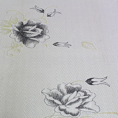 2.2m Lebar 240g / M2 Jacquard Rajutan Kain Kasur Dengan Pola Mawar