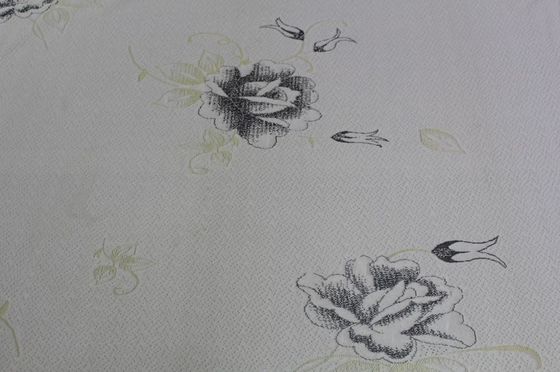 2.2m Lebar 240g / M2 Jacquard Rajutan Kain Kasur Dengan Pola Mawar