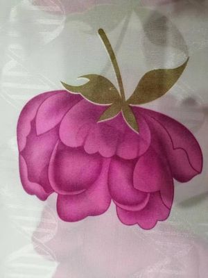 Kain Penutup Kasur Bernapas Poly Tricot 90gsm Bunga Merah