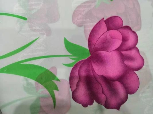 Kain Penutup Kasur Bernapas Poly Tricot 90gsm Bunga Merah