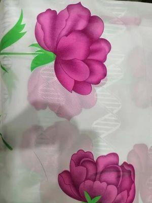 Kain Penutup Kasur Bernapas Poly Tricot 90gsm Bunga Merah