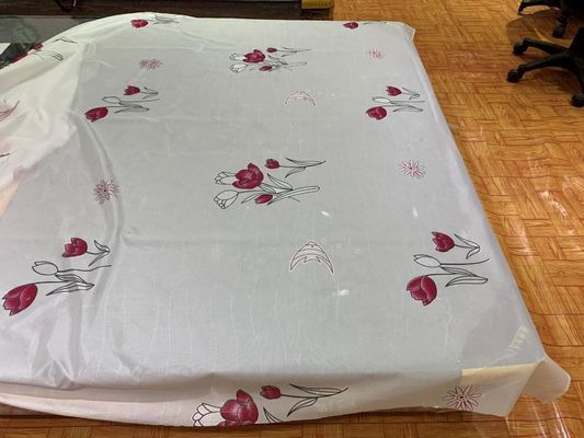 Kain Quilting Kasur Anti Moisture Rajutan 100g / M2 Dengan Pola Tulip