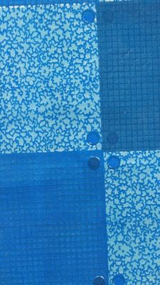 Kain Poliester Biru Muda Tahan Tungau Debu, Kain Kasur Jacquard 38g / M2