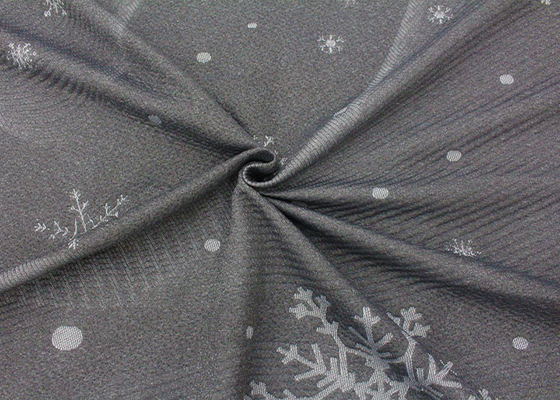 100% poliester halus jacquard rajutan kain kasur pola kepingan salju