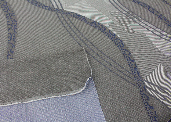 260gsm Kasur Quilting Fabric Linen Abu-abu Polyester Rajutan Kain Pelindung Jacquard