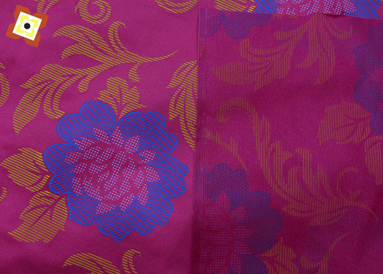 Bronzing Powder Ground Wool Cloth 100% Polyester Warp Rajutan Dicetak