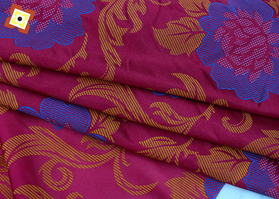 Bronzing Powder Ground Wool Cloth 100% Polyester Warp Rajutan Dicetak