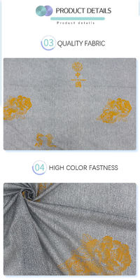 100% Polyester Kasur Kain Warp Rajutan Dicetak Kain Bubuk Emas