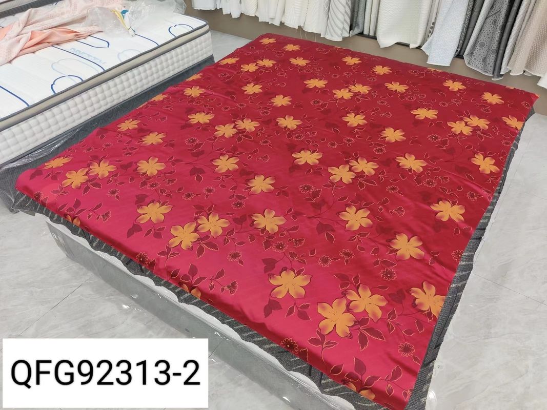Pabrik kami menjual Warna terang emas bubuk menyebar Warp rajutan cetak kain kasur langsung